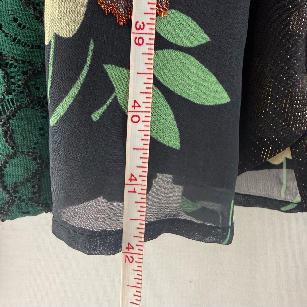 Anthropologie Black and Green Ciao Bella Floral Midi Dress by Moulinette Soeurs - Picture 14 of 16